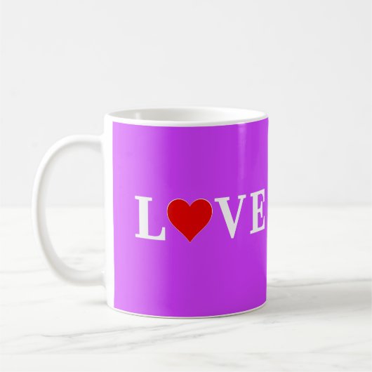 Lila LIEBE Kaffeetasse (Links)