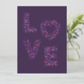 Lila Liebe. Karte (Stehend Vorderseite)