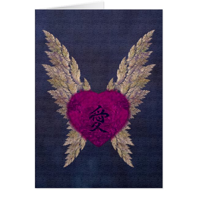 Lila Liebe-Karte (Vorne)