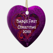 Lila Liebe Keramik Ornament (Rechts)