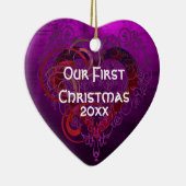 Lila Liebe Keramikornament (Rechts)