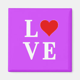 Lila LIEBE Moderner Chic Magnet