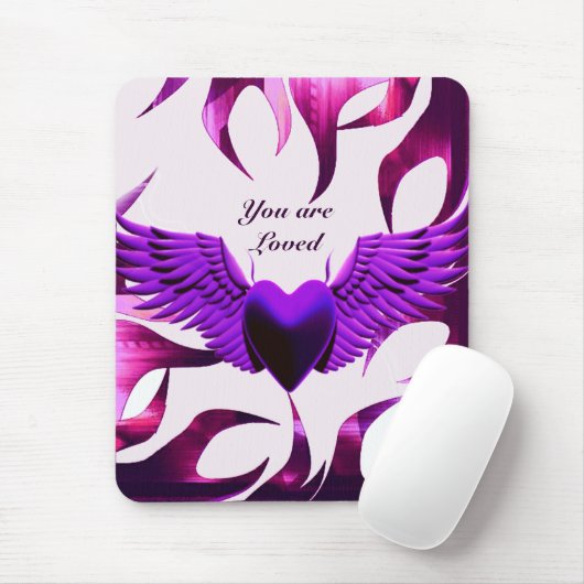 Lila Liebe_ Mousepad (Mit Mouse)