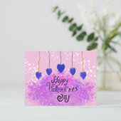 Lila Liebe Postkarte (Stehend Vorderseite)