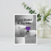 Lila Liebe Postkarte (Stehend Vorderseite)