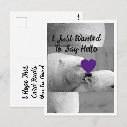 Lila Liebe Postkarte (Vorne/Hinten)