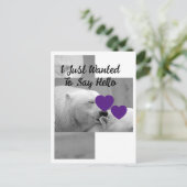 Lila Liebe Postkarte (Stehend Vorderseite)