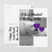 Lila Liebe Postkarte (Vorne/Hinten)