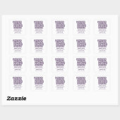 Lila Liebe Save the Date Stickers (Blatt)