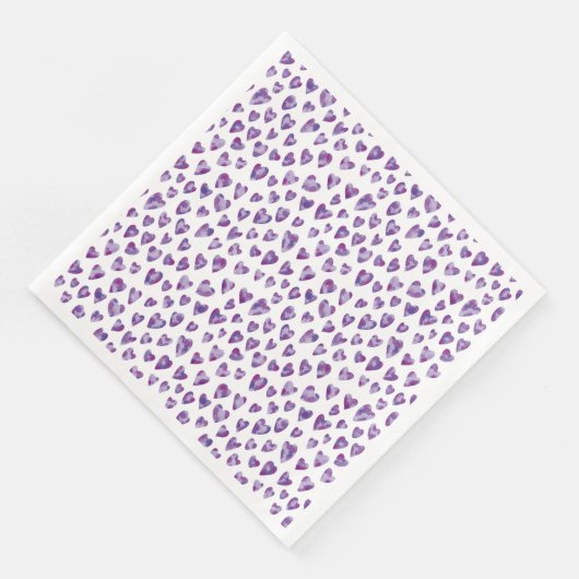 Lila Liebe Serviette (Ecke)