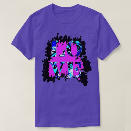 lila Liebe T-Shirt (Design vorne)