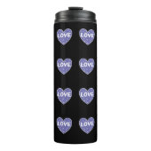 Lila Liebe Thermosbecher (Vorderseite)