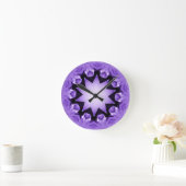 Lila Liebe_Uhr Runde Wanduhr (Zuhause)