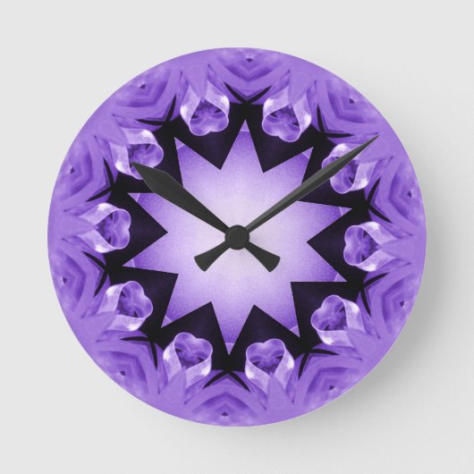 Lila Liebe_Uhr Runde Wanduhr (Vorderseite)