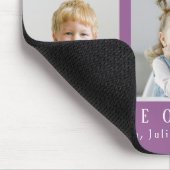 Lila Liebe unser Oma |Grandkid Foto Collage Mousepad (Ecke)