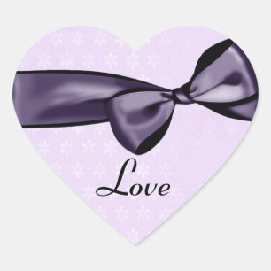Lila LIEBE Wedding Bow Damask Star Sticker