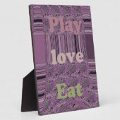 Lila Lieben & Spielen Essen Afrika Süd Traditionel Fotoplatte (Seite)