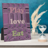 Lila Lieben & Spielen Essen Afrika Süd Traditionel Fotoplatte (Seite)