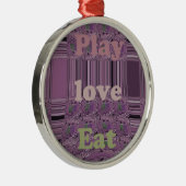 Lila Lieben & Spielen Essen Afrika Süd Traditionel Silbernes Ornament (Rechts)