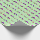 Lila Liebesvögel Geschenkpapier (Ecke)