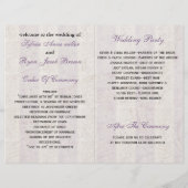 lila Liebhaber Bircage bi fold Wedding Programm (Rückseite)
