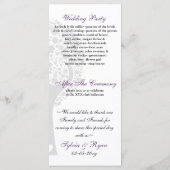 lila Liebhaber von Whimsy-Bäumen Hochzeitsprogramm Programm (Rückseite)