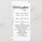 lila Liebhaber von Whimsy-Bäumen Hochzeitsprogramm Programm (Vorne/Hinten)