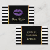 Lila Lifte Makeup Artist Visitenkarte (Vorne/Hinten)