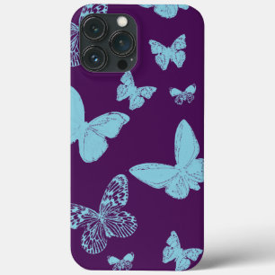lila Light Blue Monarch Schmetterlinge Case-Mate iPhone Hülle