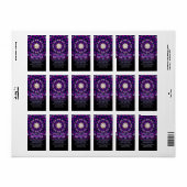 Lila Light Mandala Business Marketing Adressaufkleber (Vorne)