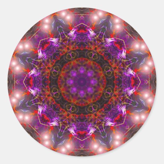 Lila Light Mandala Sticker (Vorderseite)