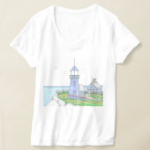 Lila Lighthouse Vneck Tshirt Light Lavender (Ablage )