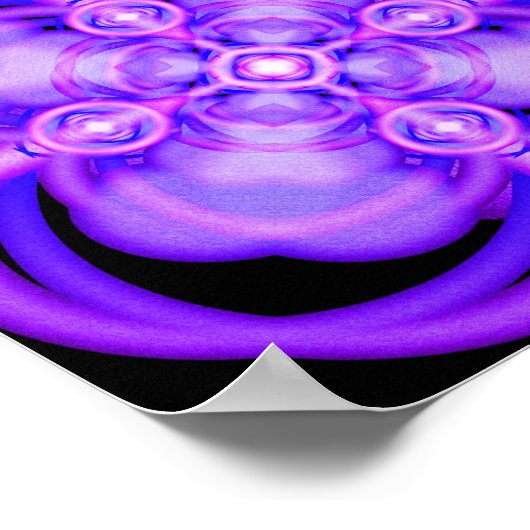 Lila Lights Mandala Poster (Ecke)