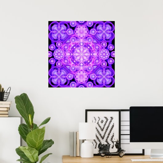 Lila Lights Mandala Poster (Heimbüro)