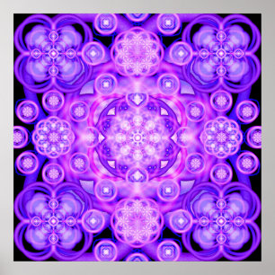 Lila Lights Mandala Poster