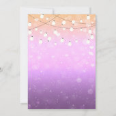 Lila Lights Sparkle Sweet 16 Party Einladungen (Rückseite)