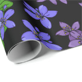 Lila Lignum-Vitae-Blume in Jamaika Gemustert Geschenkpapier (Rolleneckpunkt)