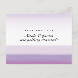 Lila lila Aquarell Save The Date Postkarte