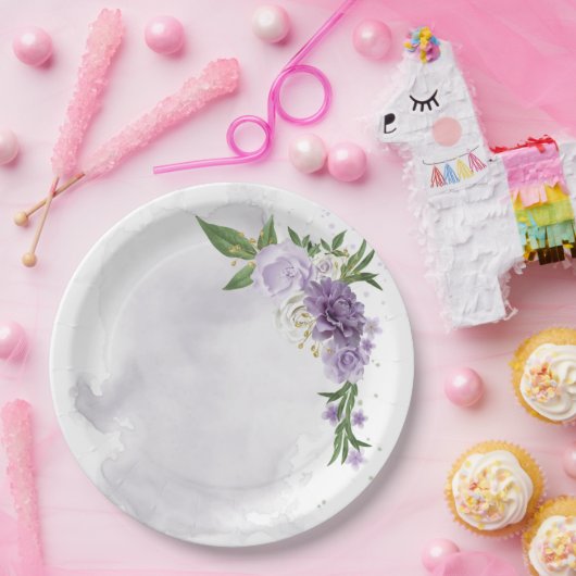 lila-lila-blorfarben pappteller (Party)