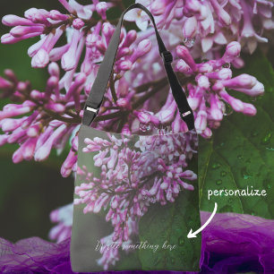 Lila lila Blume nach Regen Tragetaschen Mit Langen Trägern
