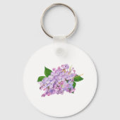 lila lila Blume Wasserfarben Rückgabeinformationen Schlüsselanhänger (Vorderseite)