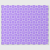 Lila-lila Blumenmuster Geschenkpapier (Flach)
