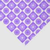 Lila-lila Blumenmuster Seidenpapier (Detail)