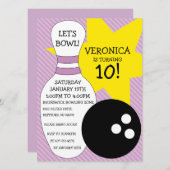 Lila lila einladung (Vorne/Hinten)