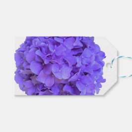 Lila-lila-farbene Hortensien lila Blumen Geschenkanhänger