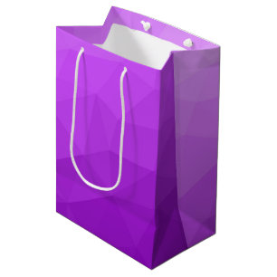 Lila Lila-Farbenverlauf geometrisches Maschenmuste Mittlere Geschenktüte