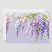 Lila lila florales wisteria Brautparty Einladung (Rückseite)