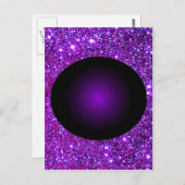 Lila Lila funkelnde optische Illusion Kunst Postkarte (Vorne/Hinten)