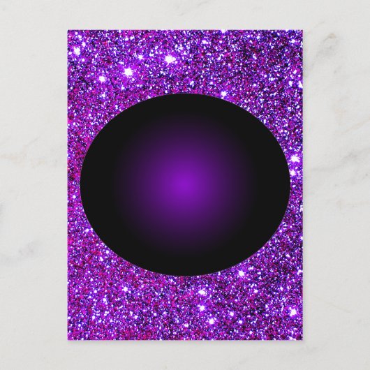 Lila Lila funkelnde optische Illusion Kunst Postkarte (Vorderseite)