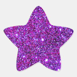 Lila Lila funkelnde optische Illusion Kunst Stern-Aufkleber